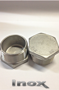 BUJAO SEXTAVADO INOX 316 1/2"